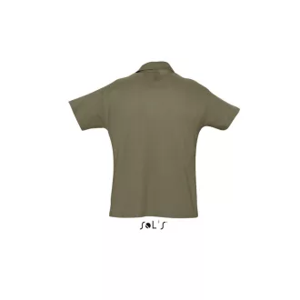   Férfi  SUMMER II rövid ujjú galléros piké pamut póló, SOL'S SO11342, Army-2XL