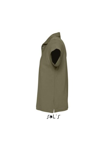 Férfi  SUMMER II rövid ujjú galléros piké pamut póló, SOL'S SO11342, Army-M
