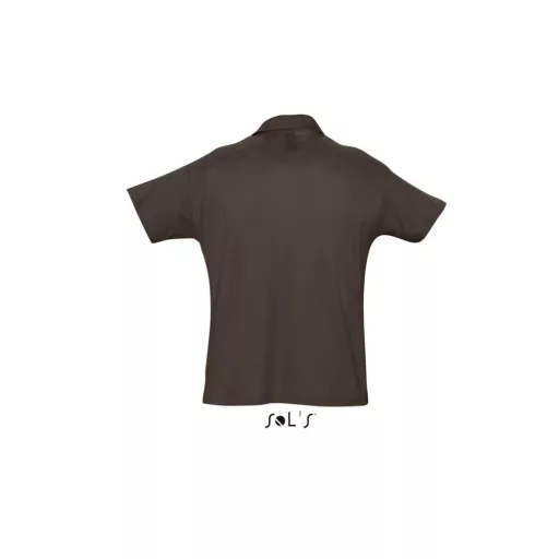 Férfi  SUMMER II rövid ujjú galléros piké pamut póló, SOL'S SO11342, Chocolate-XL