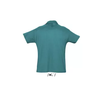   Férfi  SUMMER II rövid ujjú galléros piké pamut póló, SOL'S SO11342, Duck Blue-S