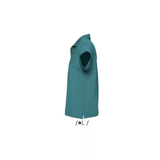 Férfi  SUMMER II rövid ujjú galléros piké pamut póló, SOL'S SO11342, Duck Blue-XL