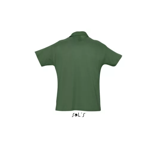 Férfi  SUMMER II rövid ujjú galléros piké pamut póló, SOL'S SO11342, Golf Green-S