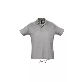   Férfi  SUMMER II rövid ujjú galléros piké pamut póló, SOL'S SO11342, Grey Melange-2XL