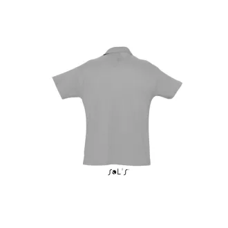   Férfi  SUMMER II rövid ujjú galléros piké pamut póló, SOL'S SO11342, Grey Melange-2XL