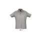 Férfi  SUMMER II rövid ujjú galléros piké pamut póló, SOL'S SO11342, Grey Melange-XL