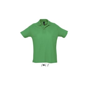   Férfi  SUMMER II rövid ujjú galléros piké pamut póló, SOL'S SO11342, Kelly Green-2XL