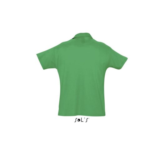 Férfi  SUMMER II rövid ujjú galléros piké pamut póló, SOL'S SO11342, Kelly Green-2XL