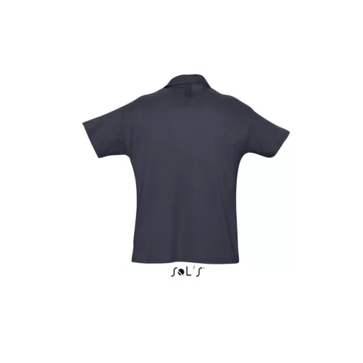 Férfi  SUMMER II rövid ujjú galléros piké pamut póló, SOL'S SO11342, Navy-S