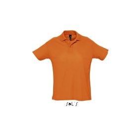   Férfi  SUMMER II rövid ujjú galléros piké pamut póló, SOL'S SO11342, Orange-2XL