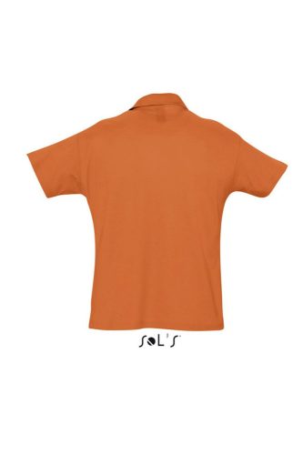 Férfi  SUMMER II rövid ujjú galléros piké pamut póló, SOL'S SO11342, Orange-XL