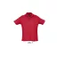 Férfi  SUMMER II rövid ujjú galléros piké pamut póló, SOL'S SO11342, Red-S