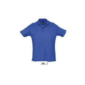   Férfi  SUMMER II rövid ujjú galléros piké pamut póló, SOL'S SO11342, Royal Blue-2XL