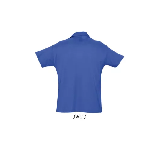 Férfi  SUMMER II rövid ujjú galléros piké pamut póló, SOL'S SO11342, Royal Blue-S