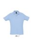 Férfi  SUMMER II rövid ujjú galléros piké pamut póló, SOL'S SO11342, Sky Blue-2XL