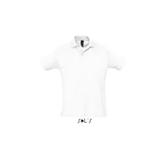   Férfi  SUMMER II rövid ujjú galléros piké pamut póló, SOL'S SO11342, White-2XL