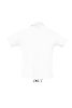 Férfi  SUMMER II rövid ujjú galléros piké pamut póló, SOL'S SO11342, White-S