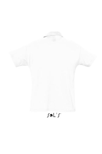 Férfi  SUMMER II rövid ujjú galléros piké pamut póló, SOL'S SO11342, White-S