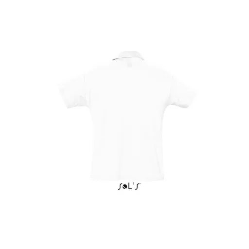 Férfi  SUMMER II rövid ujjú galléros piké pamut póló, SOL'S SO11342, White-S