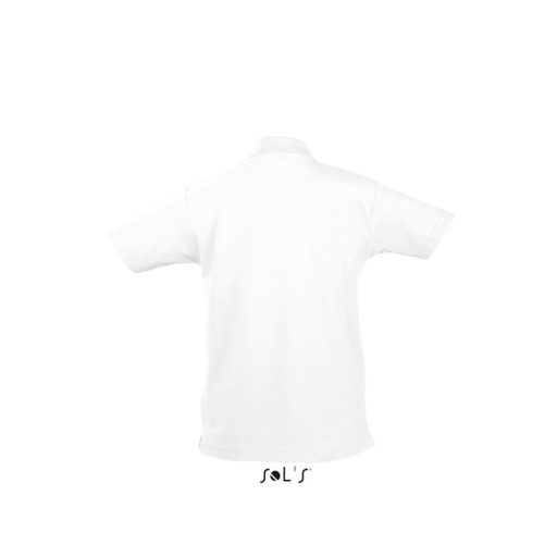 Gyerek SUMMER II KIDS galléros pamut póló, SOL'S SO11344, White-12A