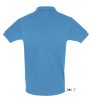 Férfi PERFECT két gombos rövid ujjú galléros piké pamut póló, SOL'S SO11346, Aqua-2XL
