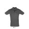 Férfi PERFECT két gombos rövid ujjú galléros piké pamut póló, SOL'S SO11346, Dark Grey-3XL