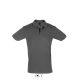 Férfi PERFECT két gombos rövid ujjú galléros piké pamut póló, SOL'S SO11346, Dark Grey-M