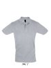 Férfi PERFECT két gombos rövid ujjú galléros piké pamut póló, SOL'S SO11346, Grey Melange-4XL