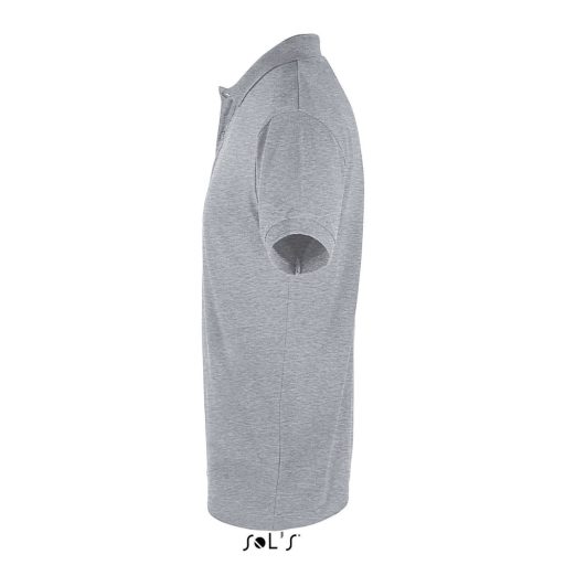 Férfi PERFECT két gombos rövid ujjú galléros piké pamut póló, SOL'S SO11346, Grey Melange-M