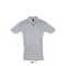 Férfi PERFECT két gombos rövid ujjú galléros piké pamut póló, SOL'S SO11346, Grey Melange-S