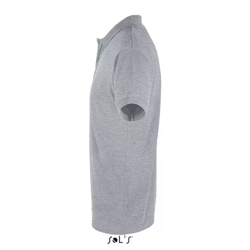 Férfi PERFECT két gombos rövid ujjú galléros piké pamut póló, SOL'S SO11346, Grey Melange-S