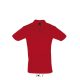 Férfi PERFECT két gombos rövid ujjú galléros piké pamut póló, SOL'S SO11346, Red-XL
