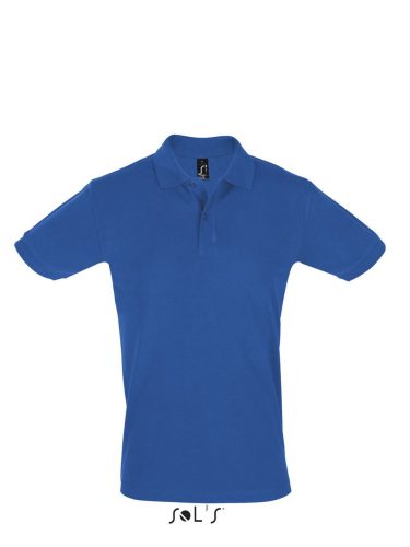 Férfi PERFECT két gombos rövid ujjú galléros piké pamut póló, SOL'S SO11346, Royal Blue-L