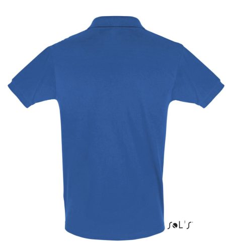 Férfi PERFECT két gombos rövid ujjú galléros piké pamut póló, SOL'S SO11346, Royal Blue-XL