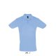 Férfi PERFECT két gombos rövid ujjú galléros piké pamut póló, SOL'S SO11346, Sky Blue-L
