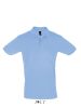 Férfi PERFECT két gombos rövid ujjú galléros piké pamut póló, SOL'S SO11346, Sky Blue-XL