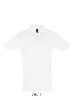 Férfi PERFECT két gombos rövid ujjú galléros piké pamut póló, SOL'S SO11346, White-L
