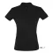 Női PERFECT három gombos rövid ujjú galléros piké pamut póló, SOL'S SO11347, Black-XL