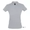 Női PERFECT három gombos rövid ujjú galléros piké póló, SOL'S SO11347, Grey Melange-2XL