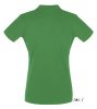 Női PERFECT három gombos rövid ujjú galléros piké pamut póló, SOL'S SO11347, Kelly Green-S