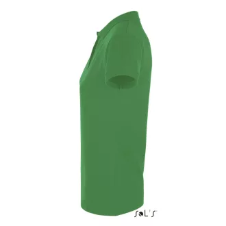   Női PERFECT három gombos rövid ujjú galléros piké pamut póló, SOL'S SO11347, Kelly Green-S