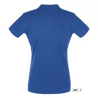   Női PERFECT három gombos rövid ujjú galléros piké pamut póló, SOL'S SO11347, Royal Blue-S