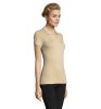 Női PERFECT három gombos rövid ujjú galléros piké pamut póló, SOL'S SO11347, Sand-2XL