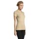 Női PERFECT három gombos rövid ujjú galléros piké pamut póló, SOL'S SO11347, Sand-XL