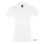 Női PERFECT három gombos rövid ujjú galléros piké pamut póló, SOL'S SO11347, White-2XL