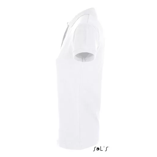 Női PERFECT három gombos rövid ujjú galléros piké pamut póló, SOL'S SO11347, White-2XL