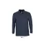 Férfi WINTER II hosszú ujjú három gombos galléros piké pamut póló, SOL'S SO11353, Navy-L