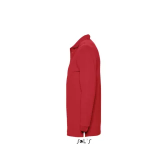   Férfi WINTER II hosszú ujjú három gombos galléros piké pamut póló, SOL'S SO11353, Red-M