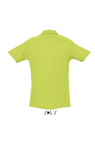 Férfi WINTER II rövid ujjú három gombos galléros pamut piké póló, SOL'S SO11362, Apple Green-S