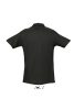 Férfi WINTER II rövid ujjú három gombos galléros pamut piké póló, SOL'S SO11362, Black-4XL