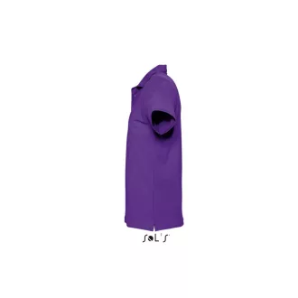   Férfi WINTER II rövid ujjú három gombos galléros pamut piké póló, SOL'S SO11362, Dark Purple-2XL